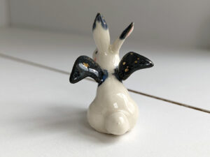 porcelain figurine winged bunny