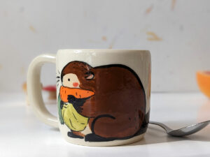 mama beaver vegetables mug