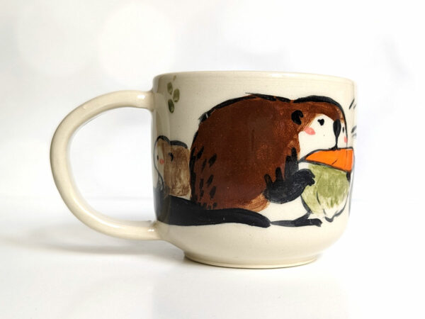 mama beaver vegetables mug