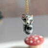 cute raccoon porcelain pendant