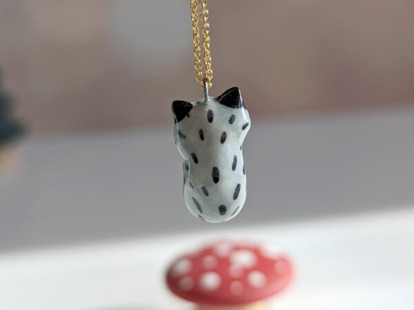 cute raccoon porcelain pendant