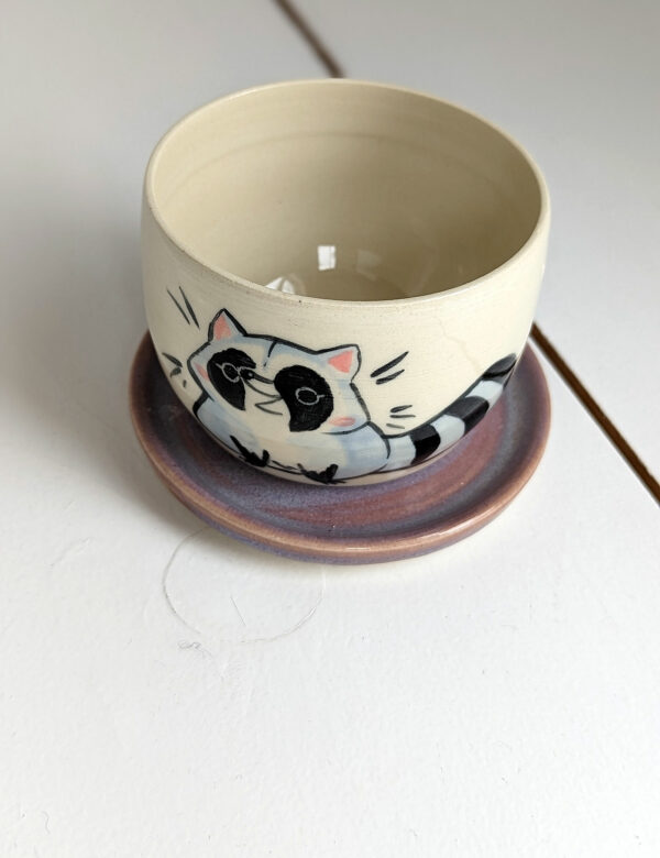 raccoon planter cute handmade