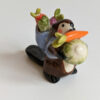 cute beaver holding vegetables figurine porcelain kness