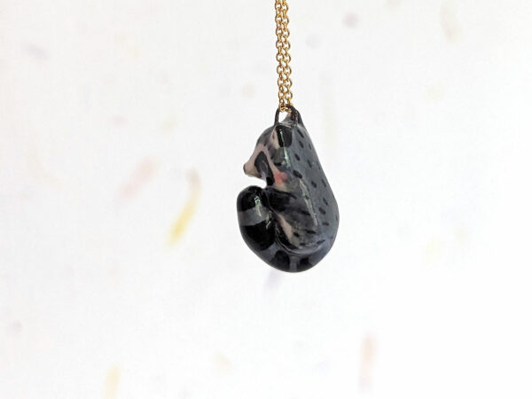cute raccoon porcelain pendant