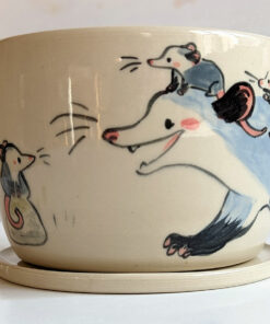 Medium Planter - Opossum Family