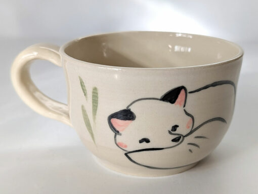 tea cup white bunnies