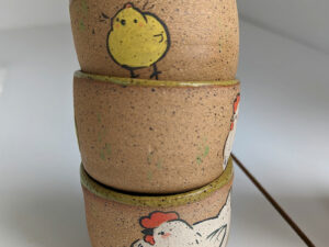 hen and chick speckled tumbler