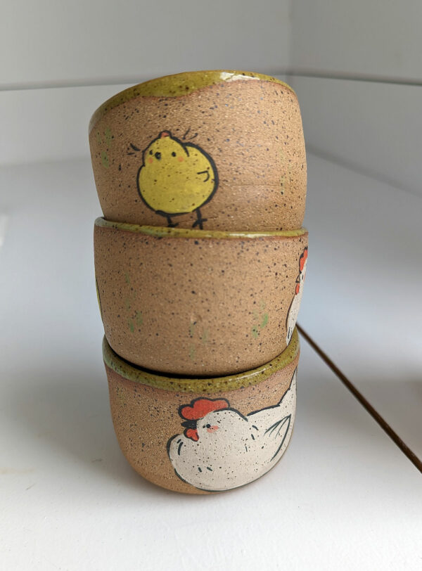 hen and chick speckled tumbler