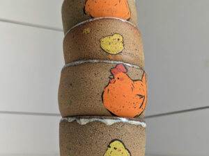 hen and chick speckled tumbler