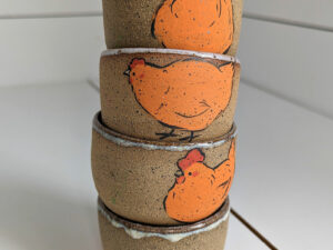 hen and chick speckled tumbler