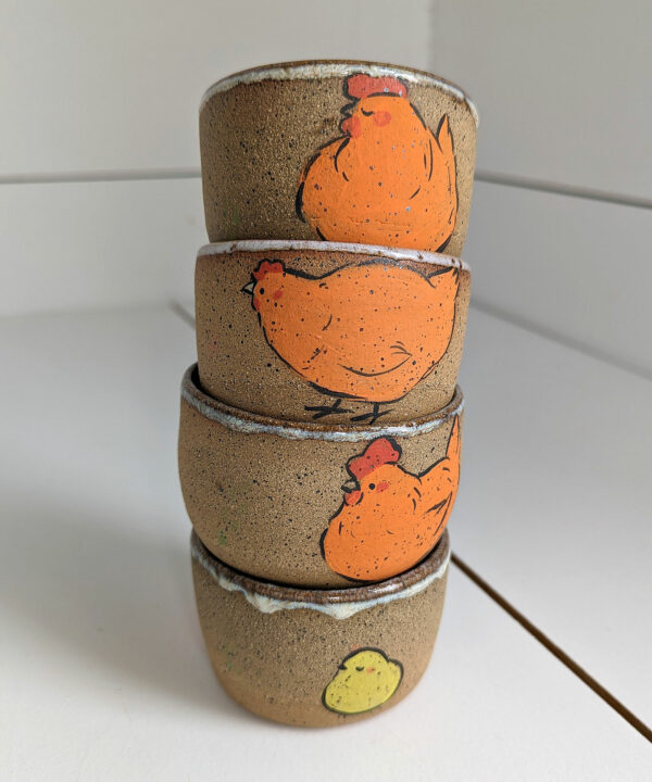 hen and chick speckled tumbler