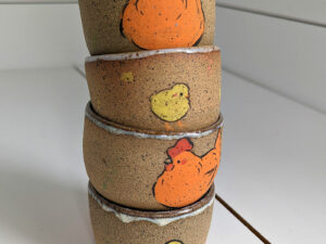 hen and chick speckled tumbler