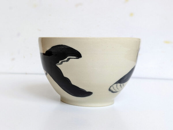 whale stoneware bowl