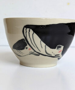 whale stoneware bowl