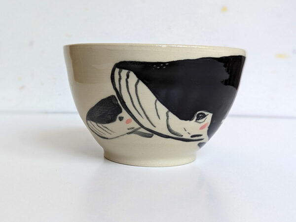 whale stoneware bowl