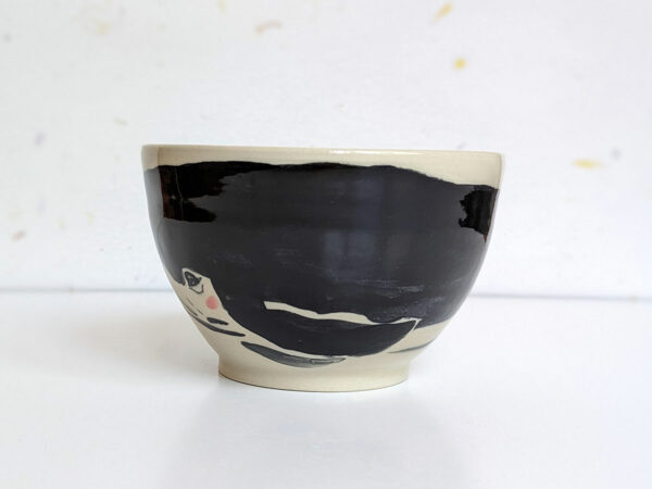 whale stoneware bowl