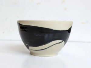 whale stoneware bowl