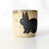 speckled cup black bunny