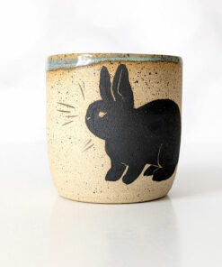 speckled cup black bunny