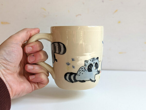 raccoon mug adorable