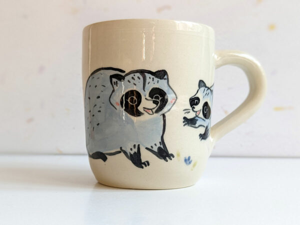 raccoon mug adorable