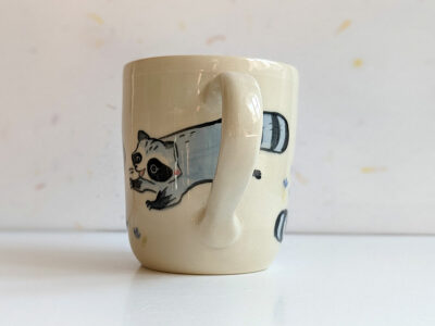 raccoon mug adorable
