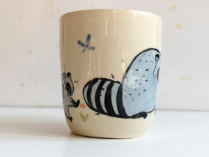 raccoon mug adorable