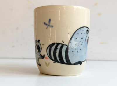 raccoon mug adorable