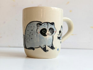 raccoon mug adorable