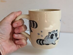 raccoon mug adorable