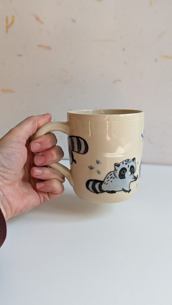 raccoon mug adorable