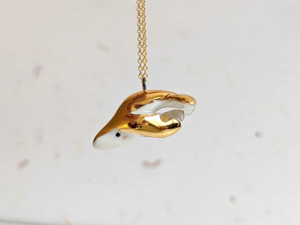 cute whale pendant gold