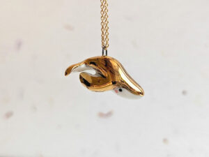 cute whale pendant gold