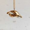 cute whale pendant gold