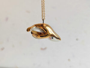 cute whale pendant gold