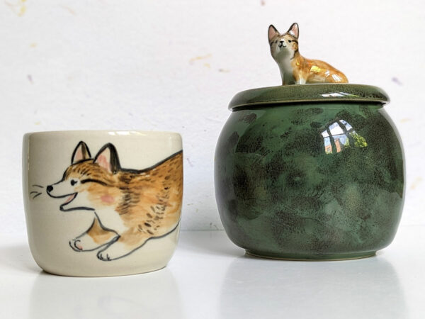 corgi memorial urn custom and tumbler