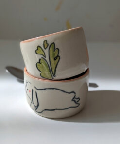 cute bunny handmade tumbler porcelain