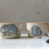 cute bunny handmade tumbler porcelain