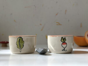 cute bunny handmade tumbler porcelain