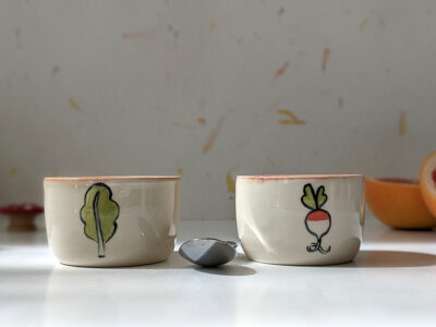cute bunny handmade tumbler porcelain