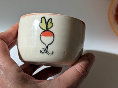 cute bunny handmade tumbler porcelain