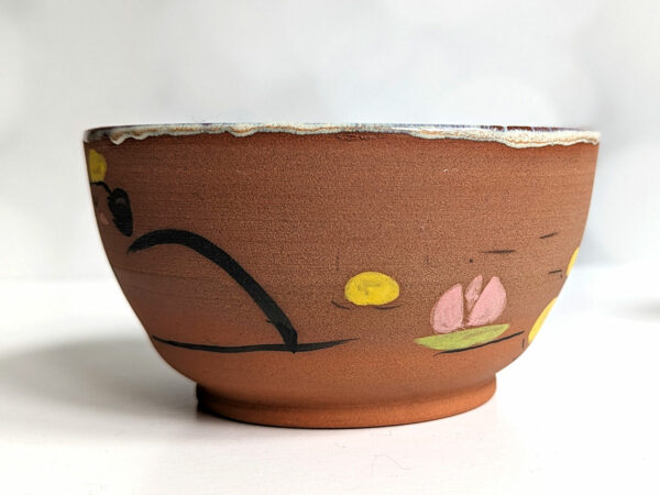 capybara red stoneware bowl with citrus bath