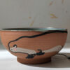 cute otter bowl red clay