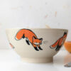 handmade cute fox bowl