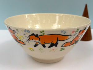 handmade cute fox bowl
