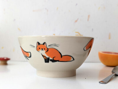 Large Bowl - Red Foxes - Image 3