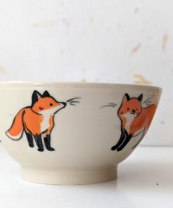 handmade cute fox bowl