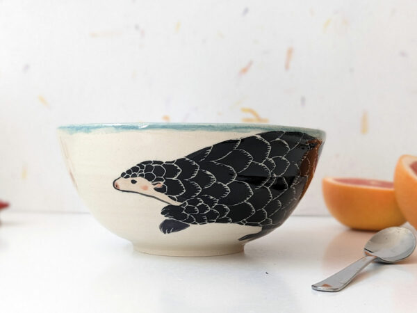 cute pangolin bowl handmade