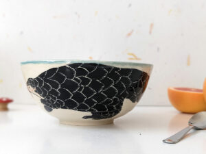 cute pangolin bowl handmade