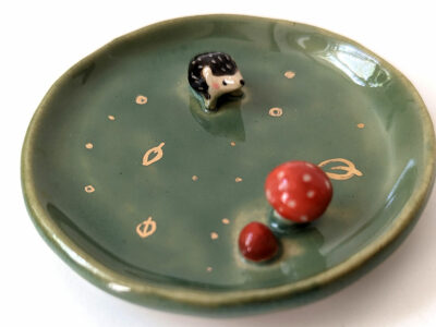 hedgehog jewelry dish